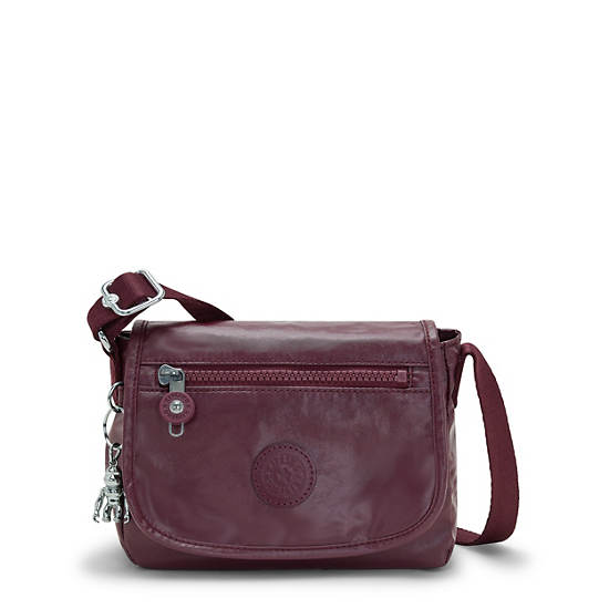 Kipling Sabian Metallic Crossbody Mini Táska Bordó | HU 1351NW